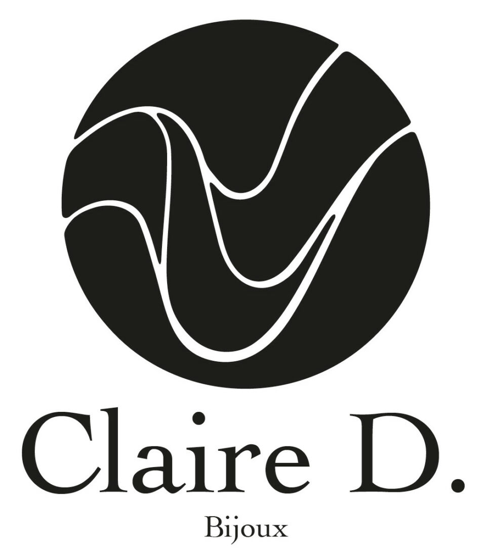Logo Claire D. bijoux en noir et blanc